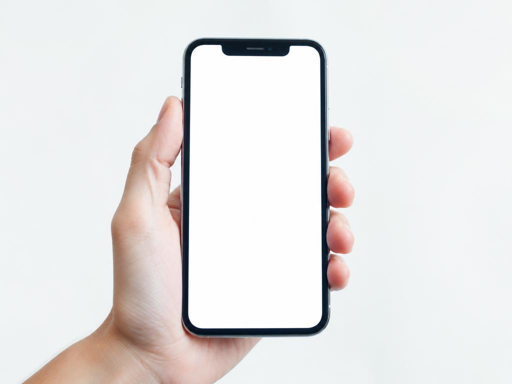 Smartphone reparado con una pantalla nueva en perfecto estado